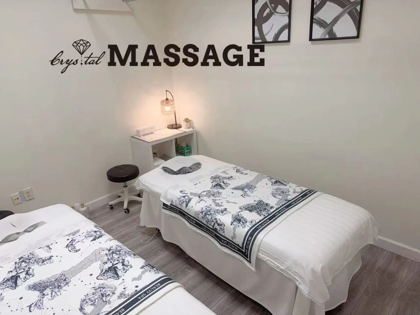 Massage room at Crystal Massage in Wichita, Kansas