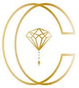 Gold emblem: a cut diamond set inside the letter C